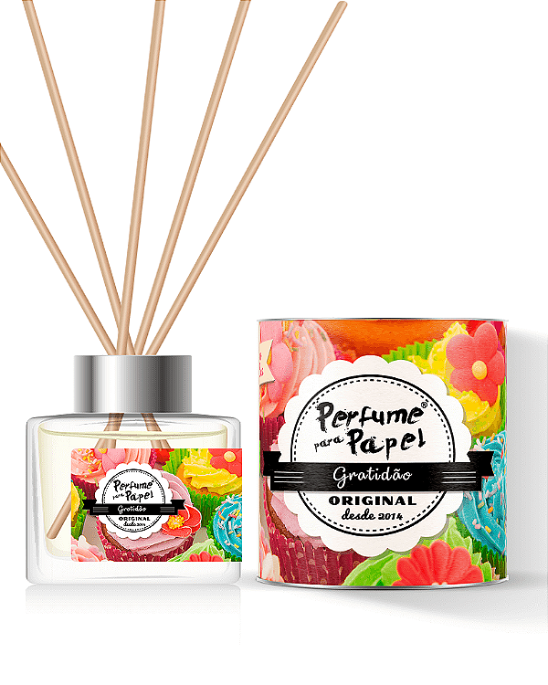 GRATIDÃO - DIFUSOR DE VARETAS Aromatizador para Ambientes 250 ml - Perfume para Papel