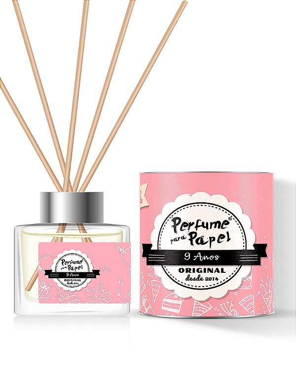 Edição 9 ANOS - DIFUSOR DE VARETAS Aromatizador para Ambientes 250 ml - Perfume para Papel