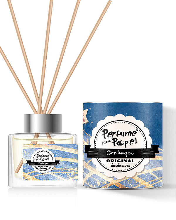CONHAQUE - DIFUSOR DE VARETAS Aromatizador para Ambientes 250 ml - Perfume para Papel