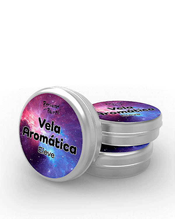 ELEVE - 50 Mini vela latinha 20g com caixa de presente (Personalizavel) - Perfume para Papel