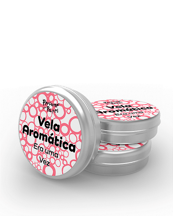 ERA UMA VEZ - 50 Mini vela latinha 20g com caixa de presente (Personalizavel) - Perfume para Papel