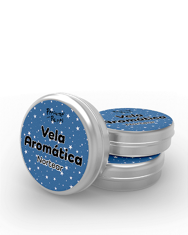 NORTEAR - 50 Mini vela latinha 20g com caixa de presente (Personalizavel) - Perfume para Papel