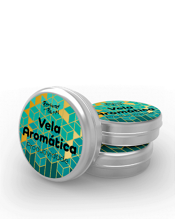 SAUDADE - 50 Mini vela latinha 20g com caixa de presente (Personalizavel) - Perfume para Papel