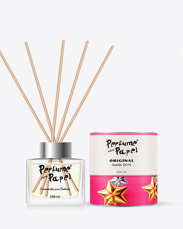 Edição 10 ANOS - DIFUSOR DE VARETAS Aromatizador para Ambientes 250 ml - Perfume para Papel