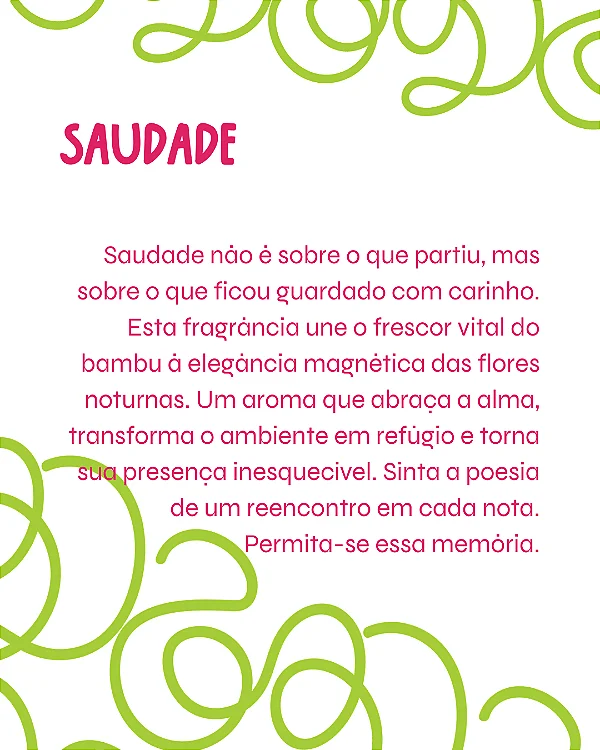 SAUDADE 2 ml - POCKET Perfume para Artesanato e Papelaria - Perfume para Papel