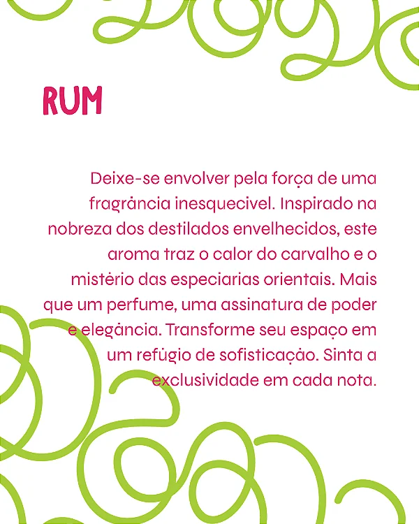 RUM 2 ml - POCKET Perfume para Artesanato e Papelaria - Perfume para Papel