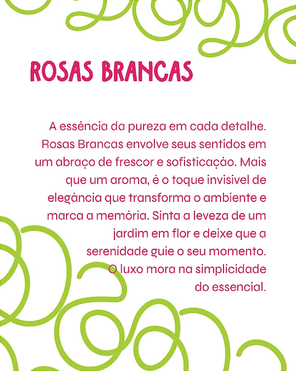 ROSAS BRANCAS 2 ml - POCKET Perfume para Artesanato e Papelaria - Perfume para Papel