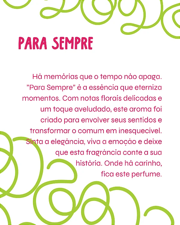 PARA SEMPRE 2 ml - POCKET Perfume para Artesanato e Papelaria - Perfume para Papel