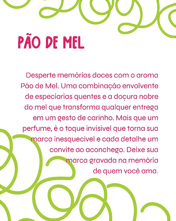 PÃO DE MEL 2 ml - POCKET Perfume para Artesanato e Papelaria - Perfume para Papel
