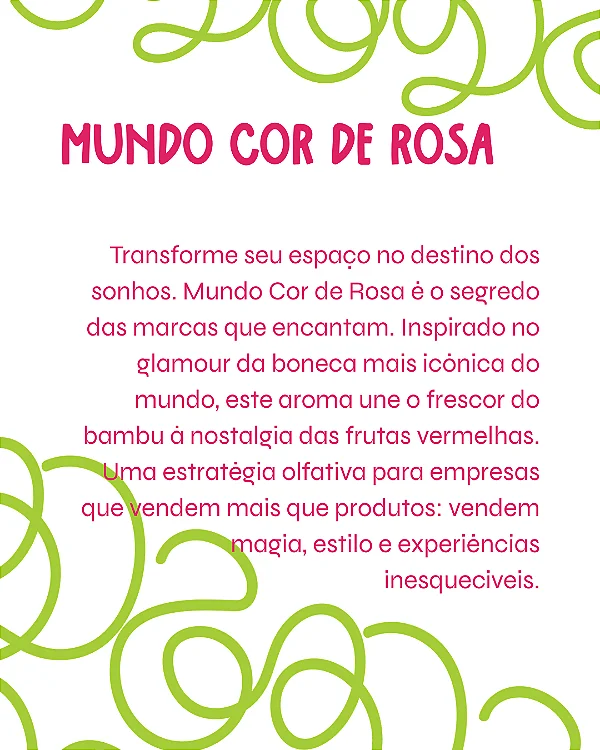 MUNDO COR DE ROSA 2 ml - POCKET Perfume para Artesanato e Papelaria - Perfume para Papel