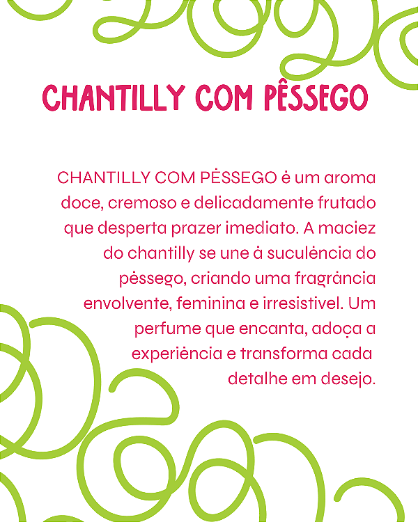 CHANTILY COM PÊSSEGO 2 ml - POCKET Perfume para Artesanato e Papelaria - Perfume para Papel