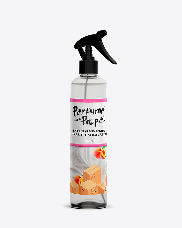 CHANTILY COM PÊSSEGO 200 ml - SPRAY Perfume para Caixa e Embalagens - Perfume para Papel