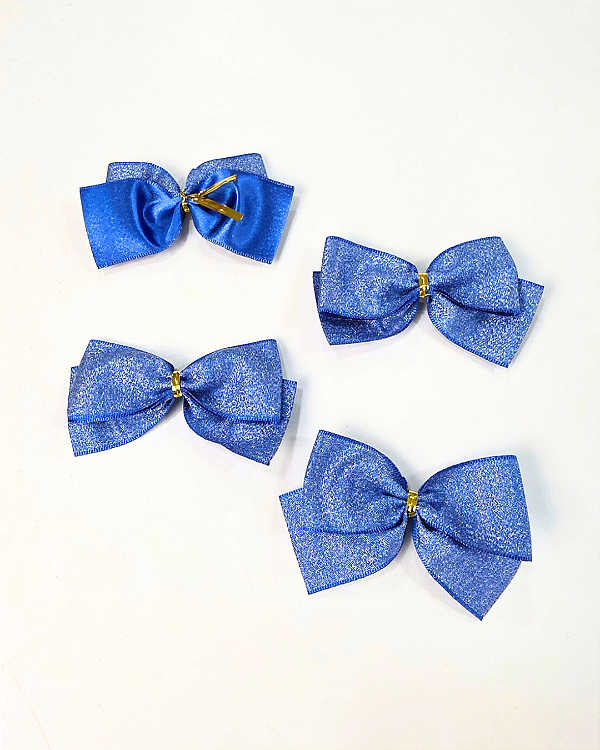 AZUL ROYAL - Cartela Laço Prático com Brilho - Tam: M (8 unidades) | Sonho a Dois