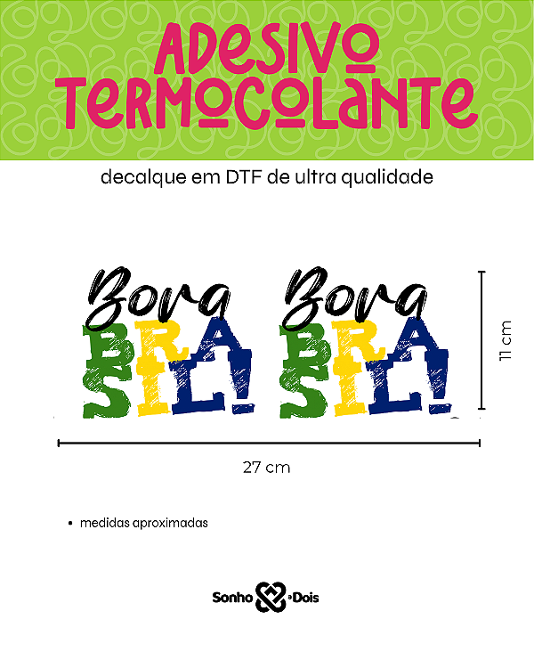 Transfer Termocolante DTF Barrado 27x11cm Copa