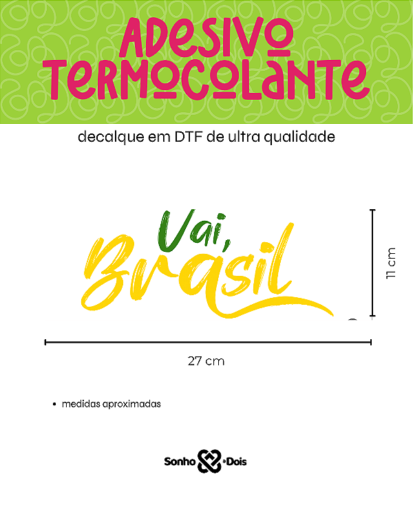 Transfer Termocolante DTF Barrado 27x11cm Copa