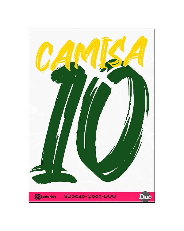 Transfer Termocolante DTF Cartela 13x18cm Vai, Brasil!