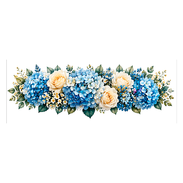 Transfer Termocolante DTF Barrado 27x11cm Floral
