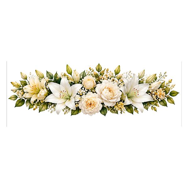 Transfer Termocolante DTF Barrado 27x11cm Floral