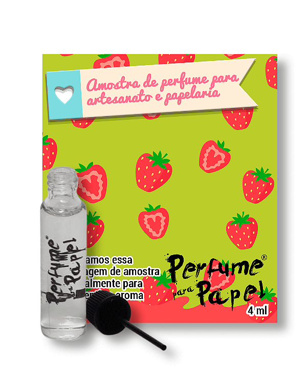 MORANGUINHO 4 ml - AMOSTRA Perfume para Artesanato e Papelaria - Perfume para Papel