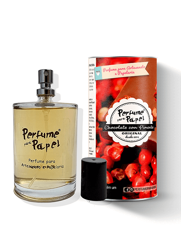 CHOCOLATE COM PIMENTA 100 ml - MEGA Perfume para Artesanato e Papelaria - Perfume para Papel