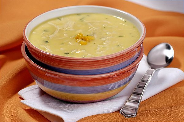 Sopa creme de frango com queijo