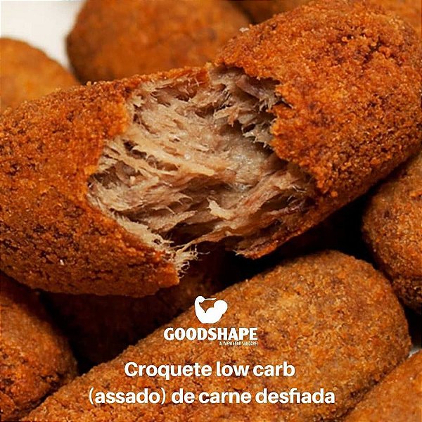 Croquete low carb de carne desfiada