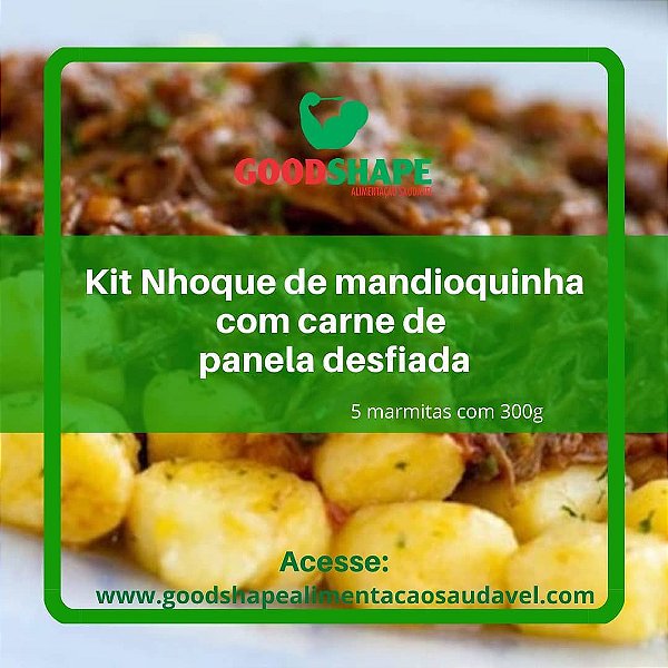 Kit Nhoque de mandioquinha com carne de panela desfiada