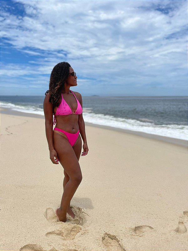 Conjunto Cortininha Tanga Texturizado Bronze