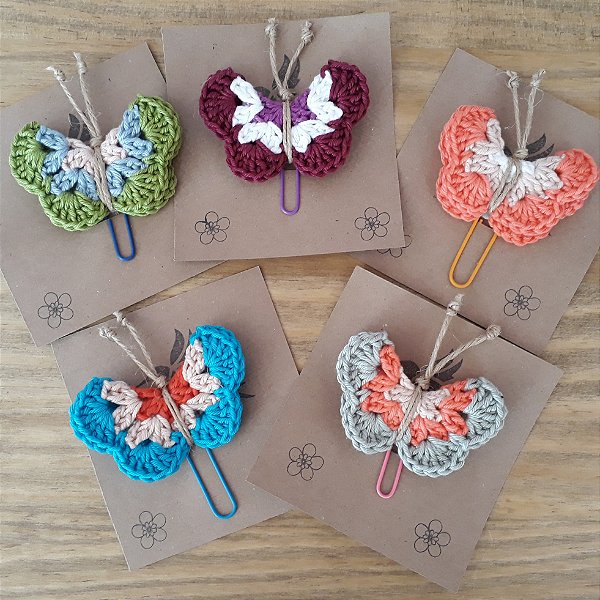 Marca-páginas em crochê