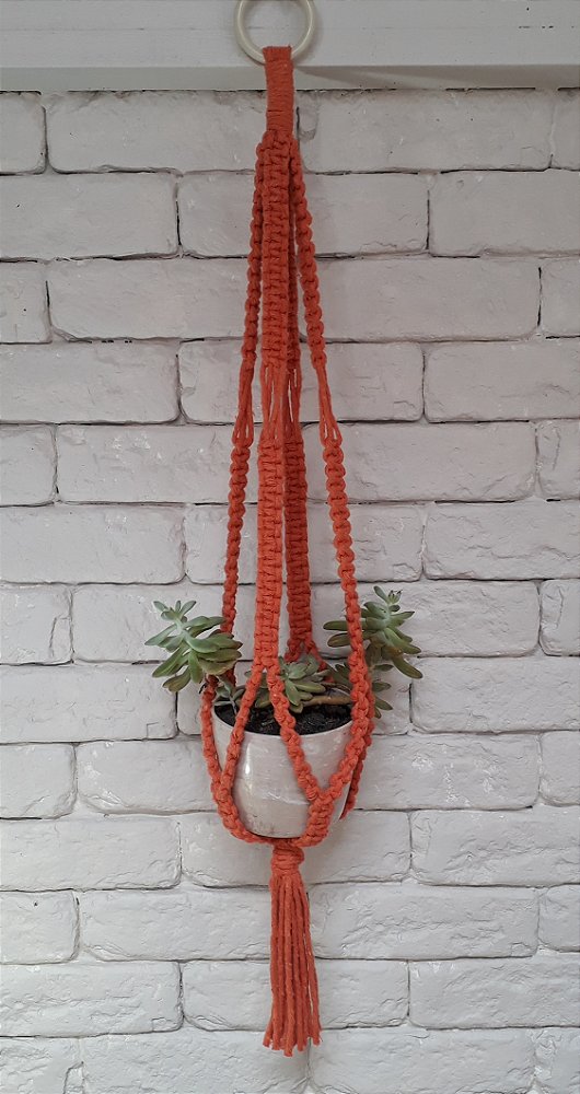 Porta-plantas laranja