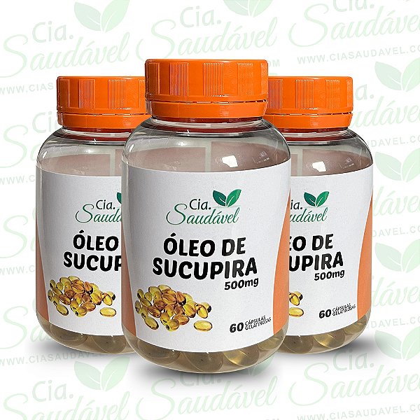 3 Óleo de Sucupira - Cia.Saudável Total 180 Cápsulas 500mg