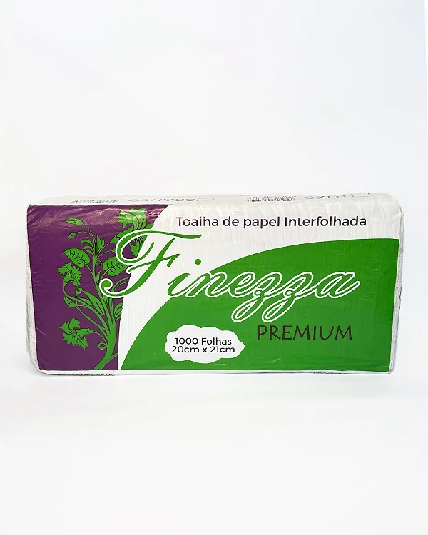 Papel toalha interfolha 100% celulose 20x21cm 5 pacotes