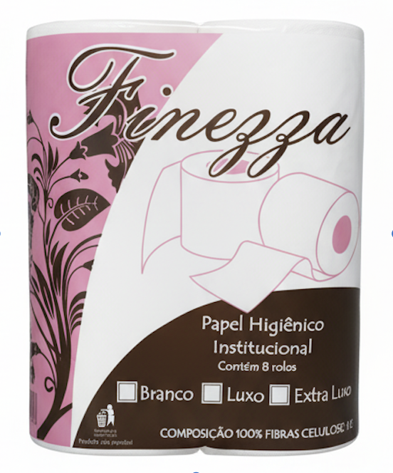 Papel higiênico Industrial Branco 8 rolos x 150m