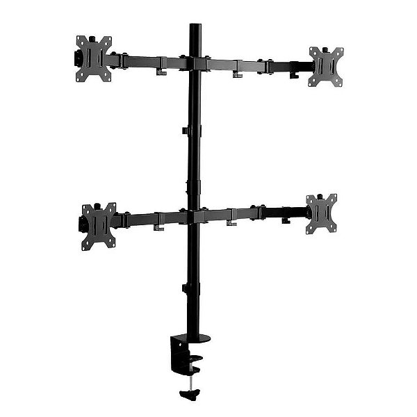 Suporte Articulado de Mesa para 4 Monitores de 15" à 27" Polegadas