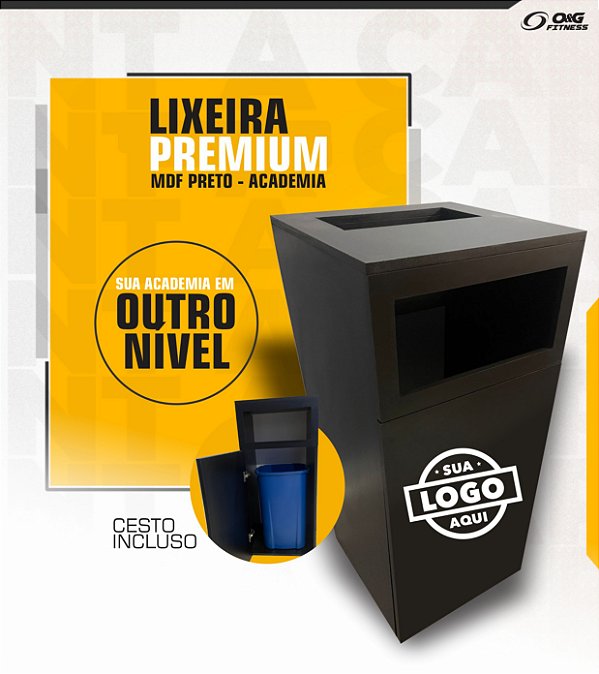 LIXEIRA PREMIUM MDF COM CESTO