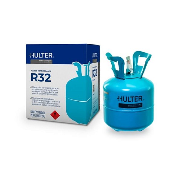 BOTIJA GAS REFRIGERANTE HULTER R32 - 3KG ONU 3252