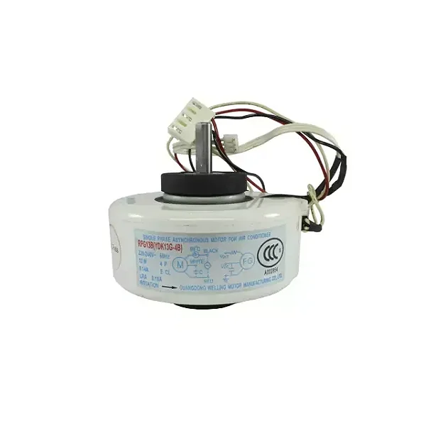 MOTOR VENTILADOR EVAPORADORA SPRINGER MIDEA 7 A 9.000BTUS - RPG13B(YDK13G-4B) RPG20B(RPG20D-19) AC 20W - 2024004A0140