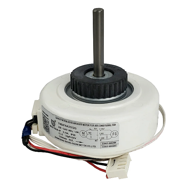 MOTOR VENTILADOR EVAPORADORA SPLIT AGRATTO 9 A 18.000BTUS - Y4S476A3102G