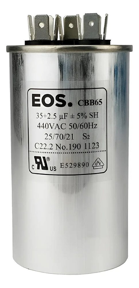 Capacitor 35+2,5uf 440 Vac 05706085 Eos