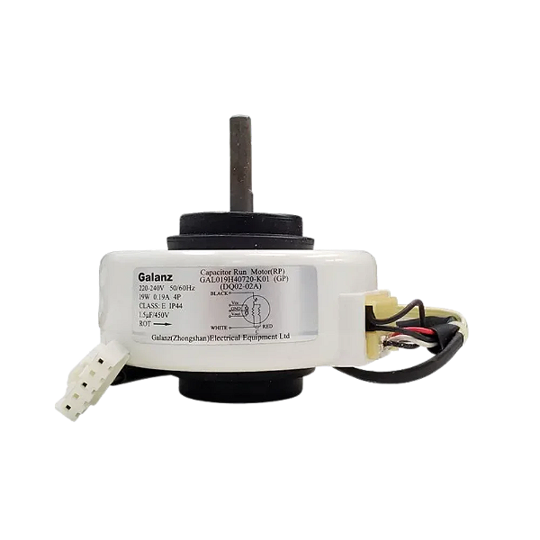 MOTOR VENTILADOR EVAPORADORA SPLIT YORK PHILCO AGRATTO CONSUL 7 A 12.000 BTUS - GAL019H40720-K01 / GAL4P19B