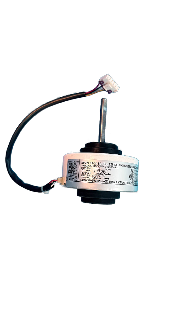 MOTOR VENTILADOR DA EVAPORADORA SPLIT ELGIN ECO LIFE 18.000 BTUS DC WZDK30 38G - HXFI/QI18