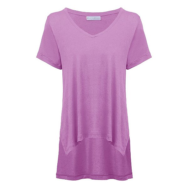 TShirt Linho Ampla Violeta