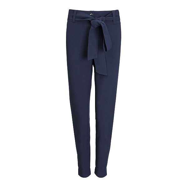 Calça Alfaiataria Laço Navy Blue