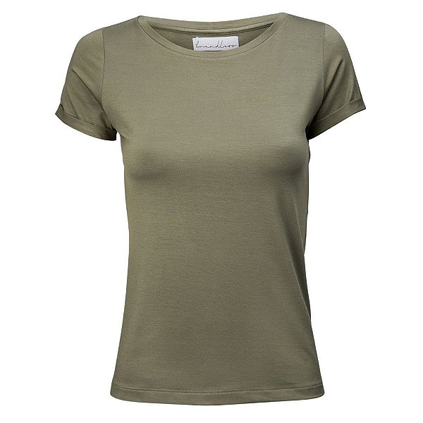 TShirt Gola C Modal Verde Militar