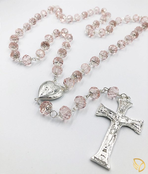 Terço Noiva Cristal Rosa