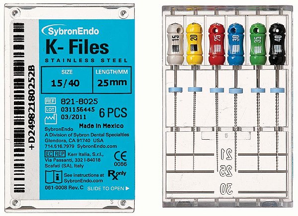 Lima Endodôntica Manual K-Files - SybronEndo