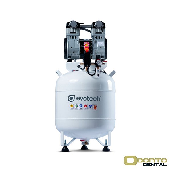 Compressor Odontológico 65L 2HP Isento de Óleo - Evotech