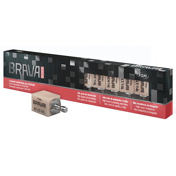 Bloco Vitrocerâmico para CAD/CAM Brava Block/Sirona 14L - FGM