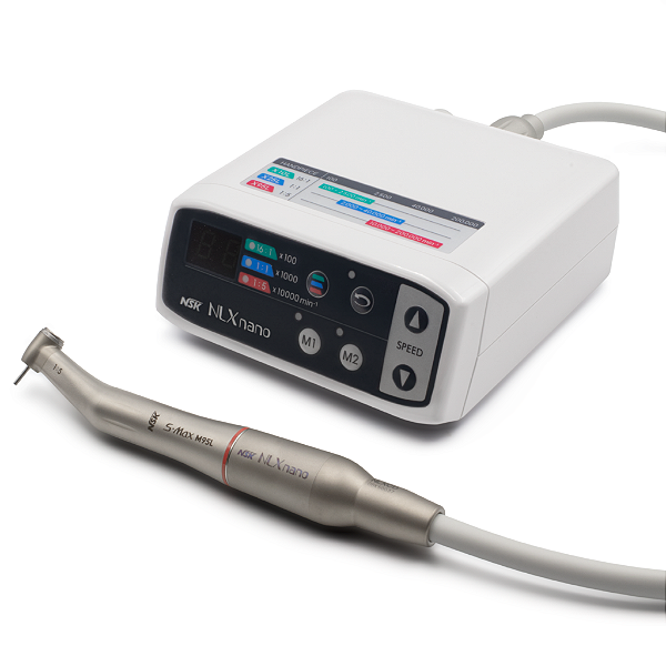 Micromotor Elétrico NLX Nano com Contra Ângulo 1:5 M95L e 1:1 M25L Aço - NSK