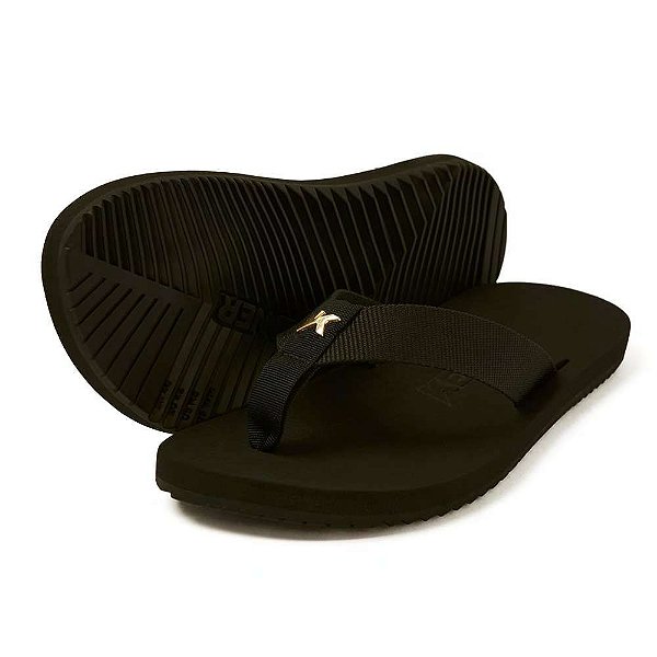 Chinelo Kenner Ks Preto Gold